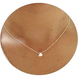 14k Gold Plated Delicate Tiny Love Heart Star CZ  Leaf Pendant Jewelry for Women